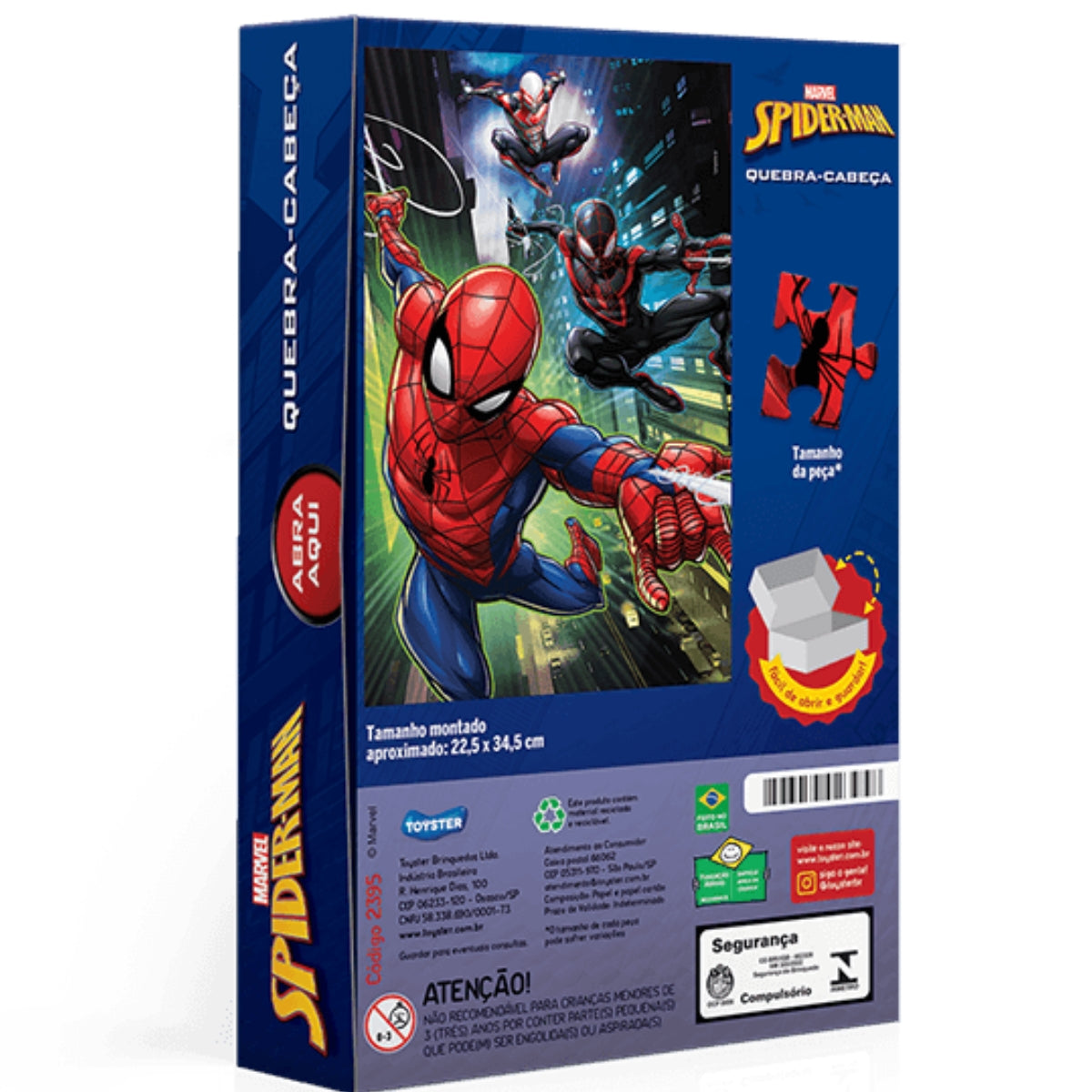 Spider-Man Quebra-Cabeça - 100 Peças - Toyster Spider-Man Quebra-Cabeça - 100 Peças - Toyster